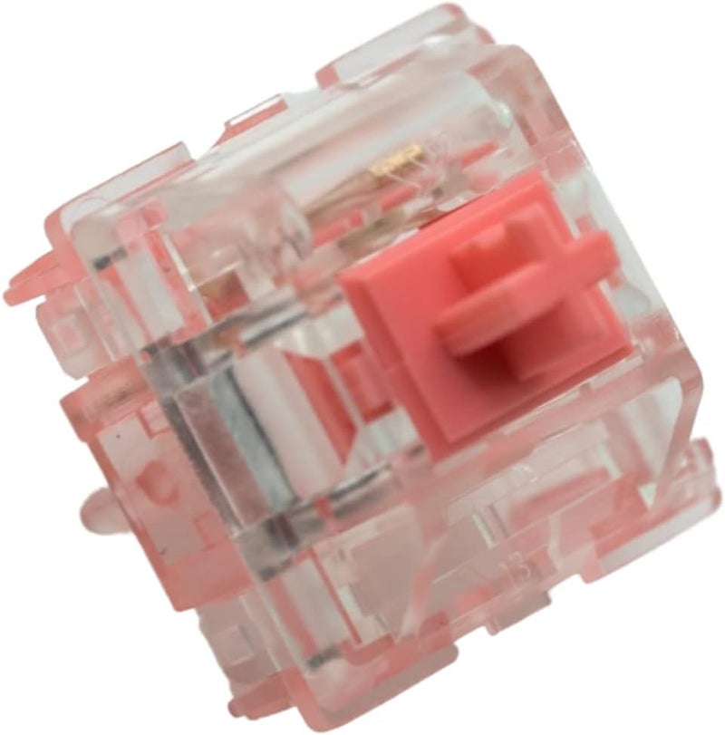 Zkeebs KTT Strawberry V2 Linear Switches 43g Spring 5 pin RGB for Custom Gaming Mechanical Keyboard (70 PCS) - Image 1